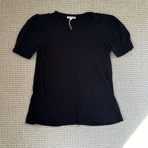 Sundry black tee with sleeve detail